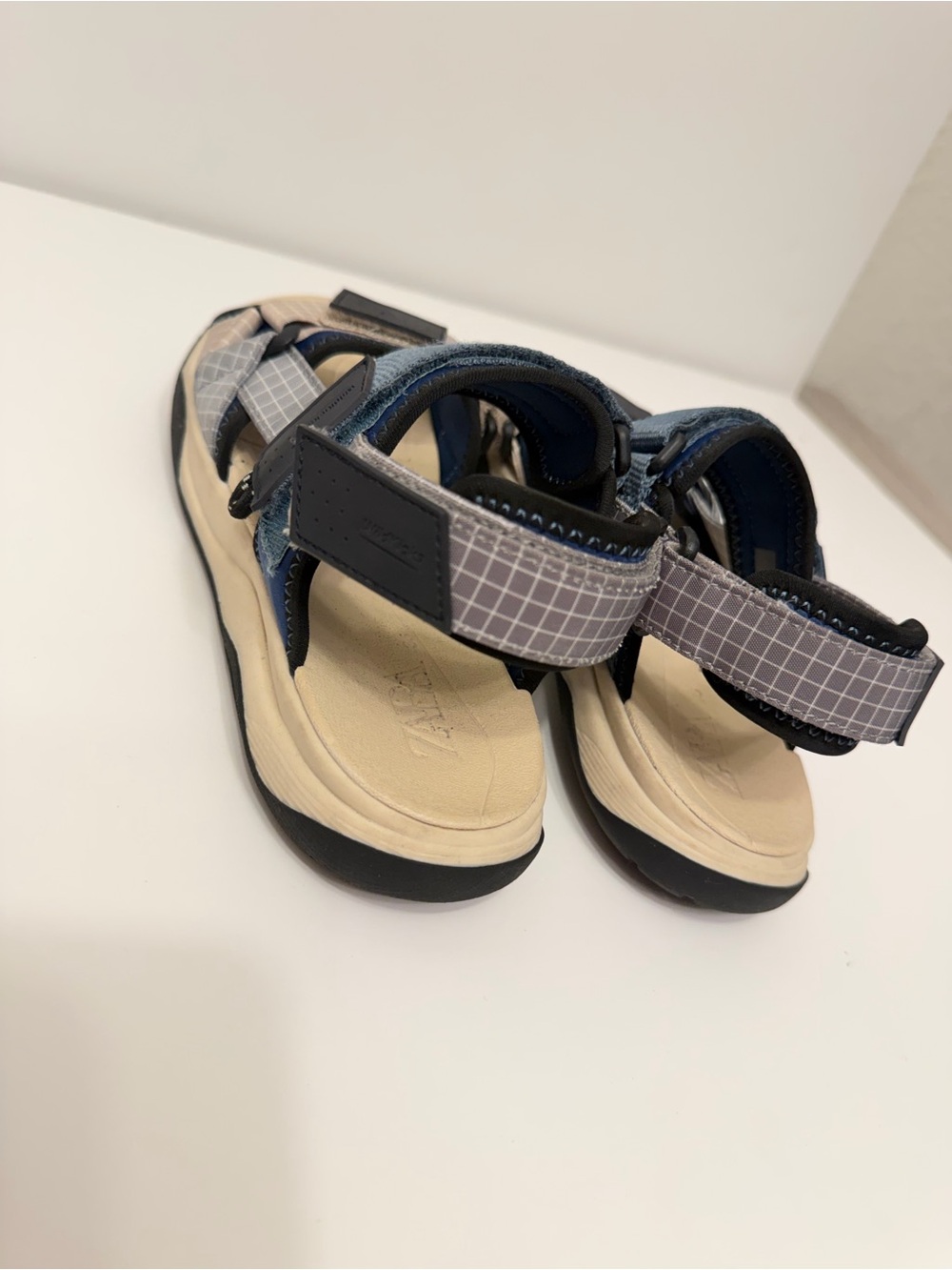 Zara Kids Sandals in Beige and Navy with Adjustable Straps